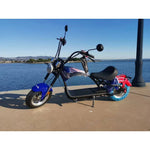 Soversky M3P 3000W electric chopper bike. American flag color.
