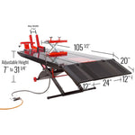 Black Widow Pro Pneumatic ProLift Motorcycle Lift Table with Center Jack
