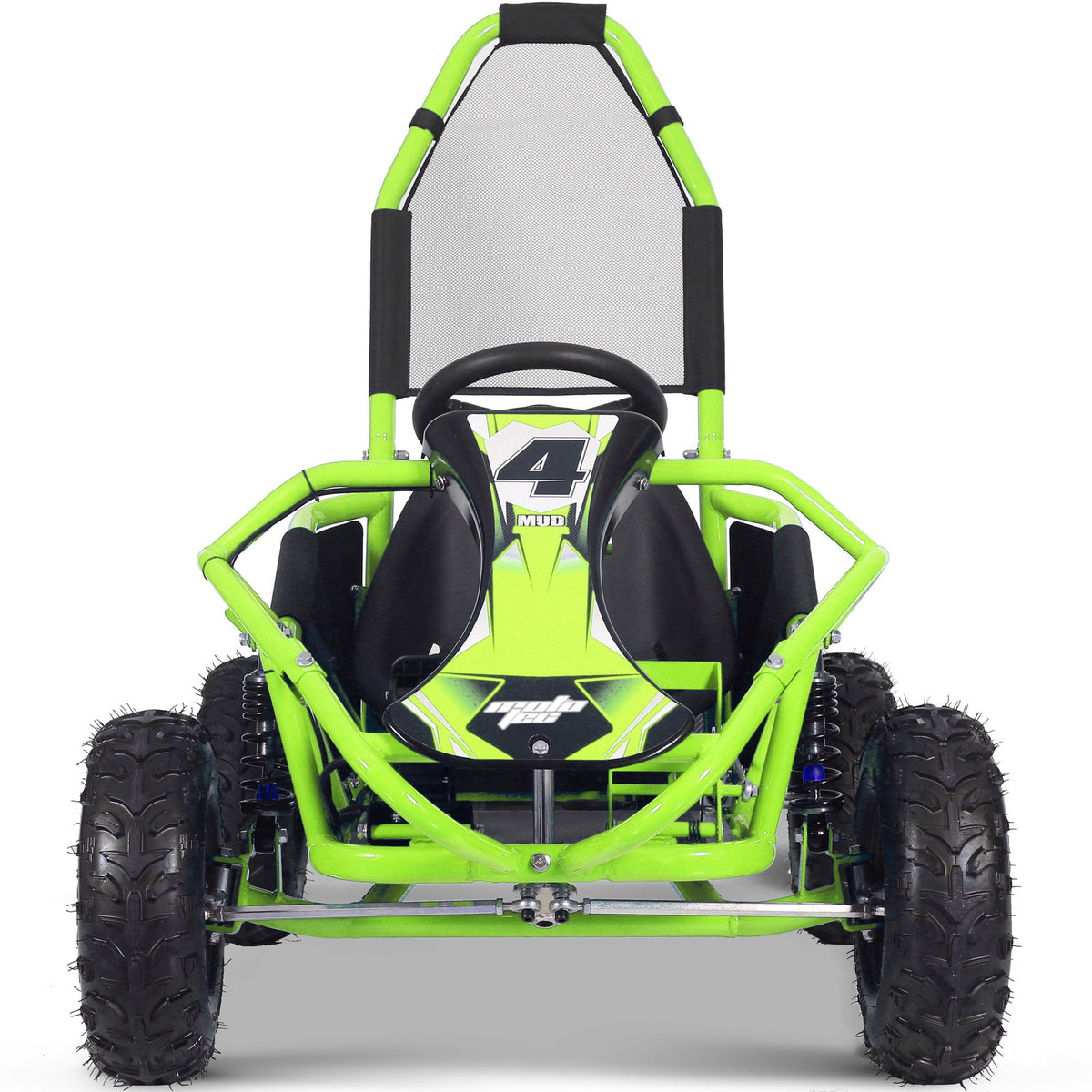 MotoTec Mud Kids Electric 48v 1000w Go Kart Full Suspension Green