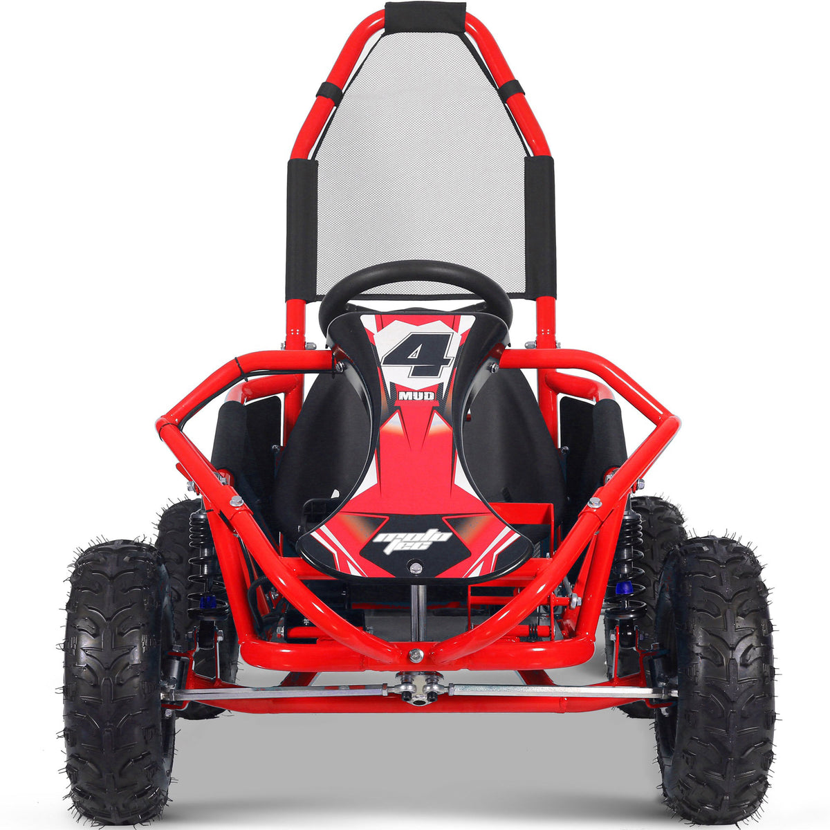 MotoTec Mud Kids Electric 48v 1000w Go Kart Full Suspension Red