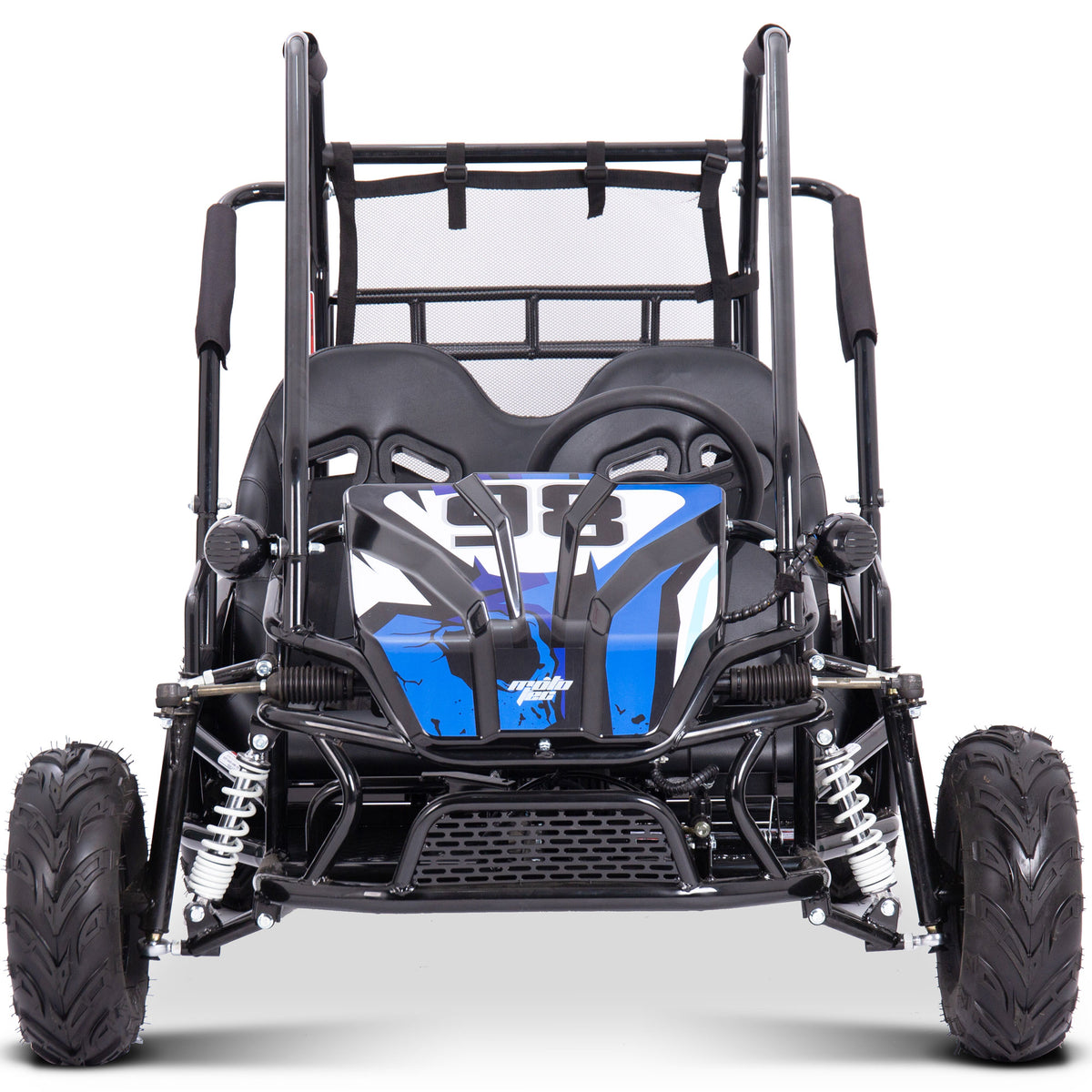 MotoTec Mud XL 60v 2000w Electric Go Kart Full Suspension Blue