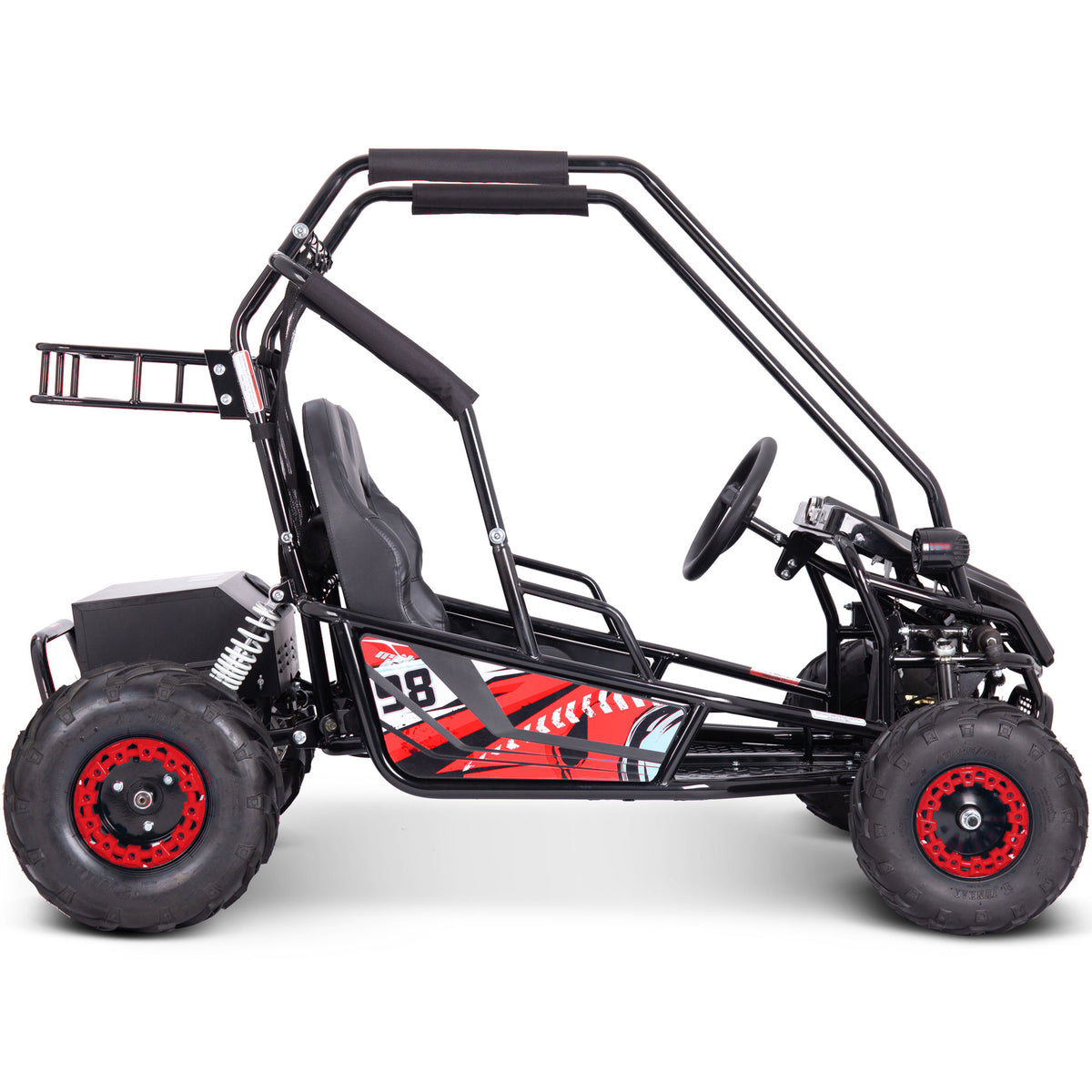 MotoTec Mud XL 60v 2000w Electric Go Kart Full Suspension Red