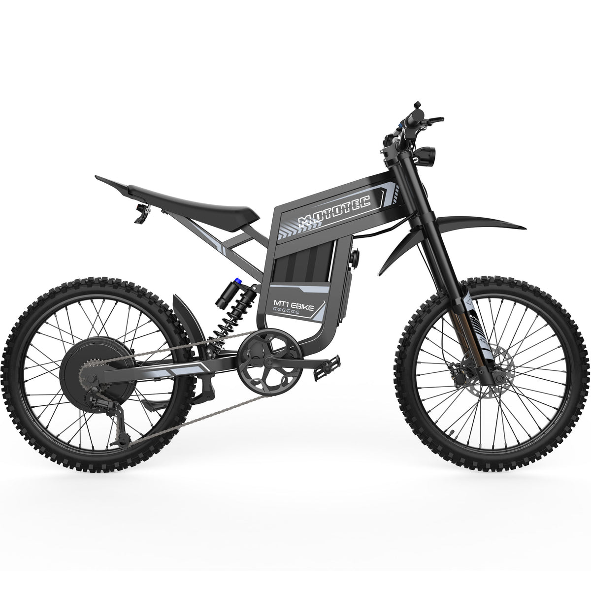 MotoTec MT1 Pro E-Bike 60v 6000w Grey