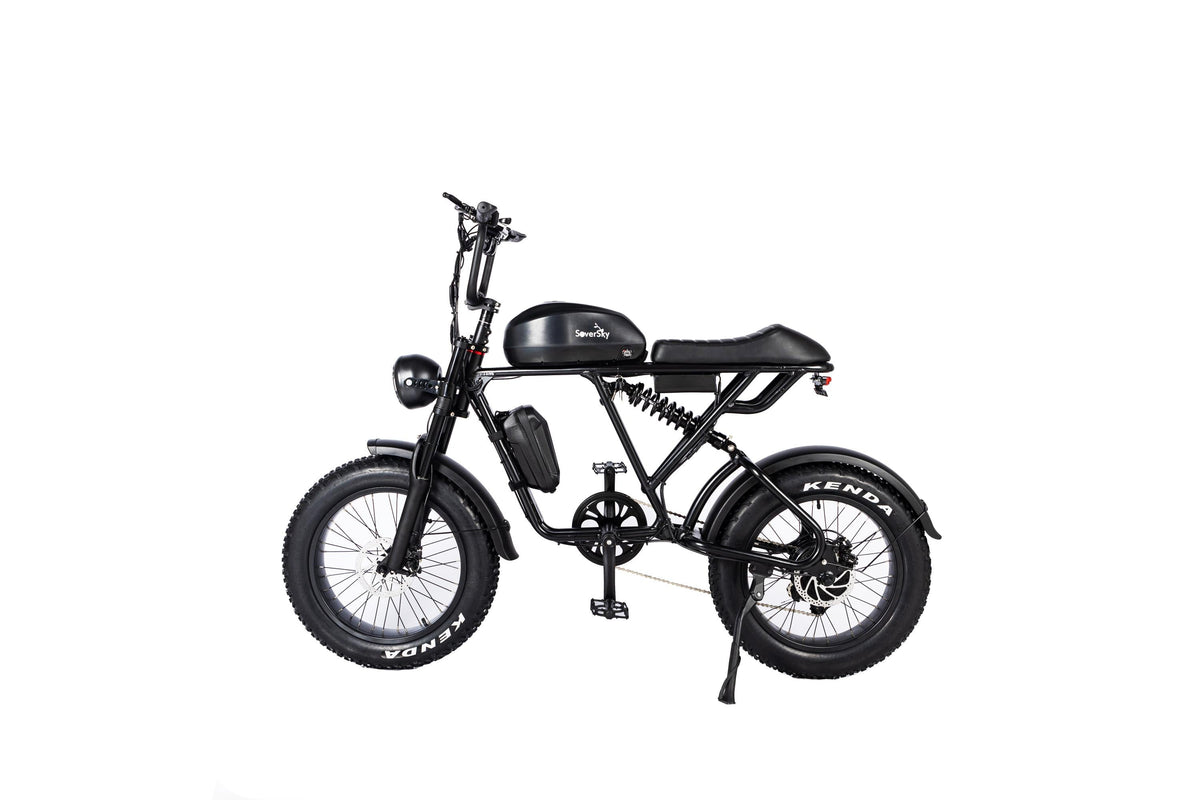 SoverSky Electric Fat Tire Bike Shimano 7-Speed Titan 500