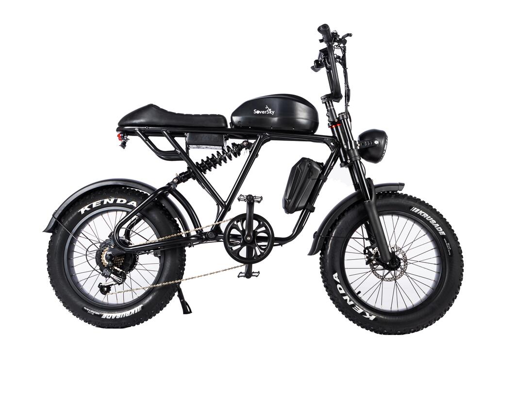 SoverSky Electric Fat Tire Bike Shimano 7-Speed Titan 500